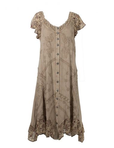 Vestido viscosa sw con bordados