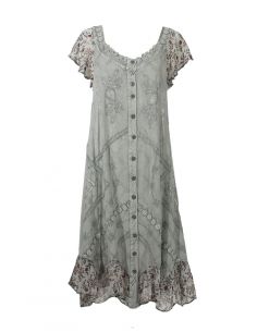 Vestido viscosa sw con bordados 2