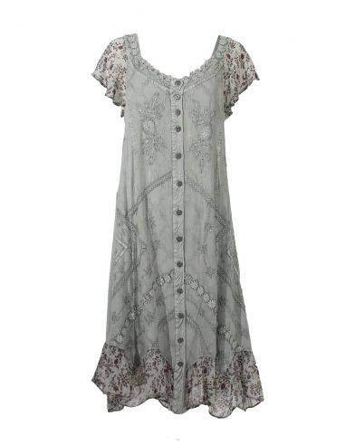 Vestido viscosa sw con bordados