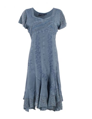 Vestido viscosa sw con bordados