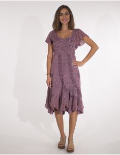 Vestido viscosa sw con bordados 2