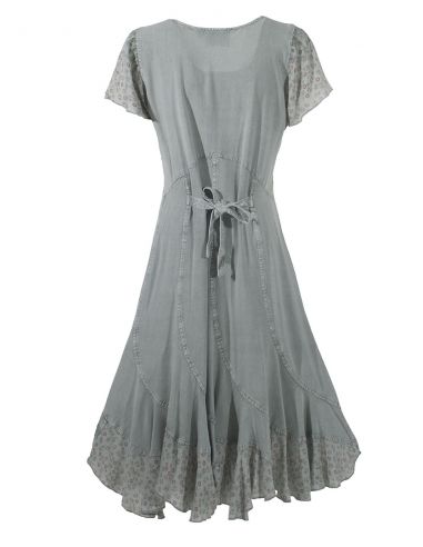 Vestido viscosa sw con bordados