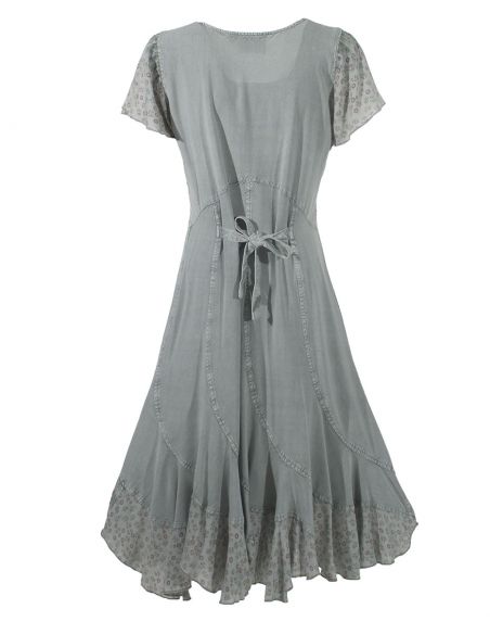 Vestido viscosa sw con bordados