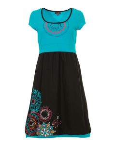 Robe Coton Manches Courtes Motif Place 2