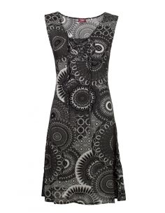 Vestido viscosa sin mangas estampado kenya 2