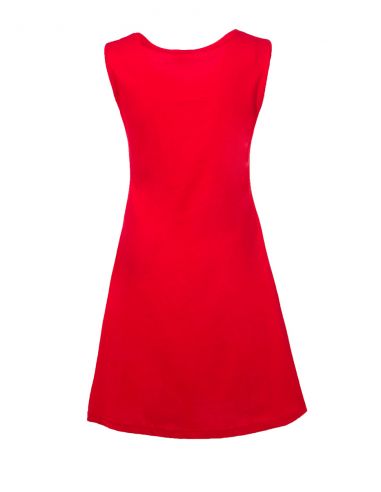 Vestido malla algodon sin mangas bordado