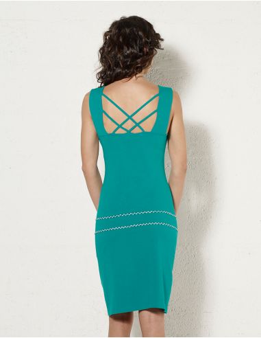 Vestido malla 97% algodon 3% elastano tirantes 