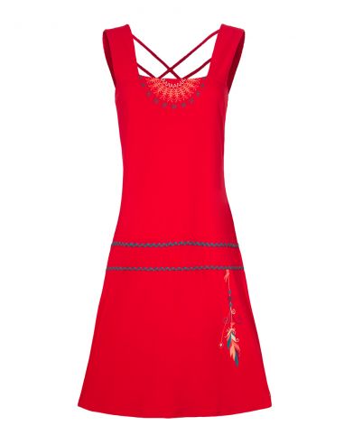 Vestido malla 97% algodon 3% elastano tirantes 