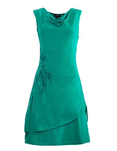 Vestido malla 97% algodon 3% elastano estampado place