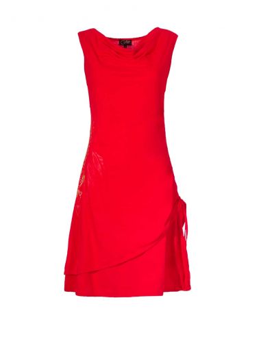 Vestido malla 97% algodon 3% elastano estampado place