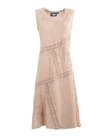 Vestido viscosa sw con bordados