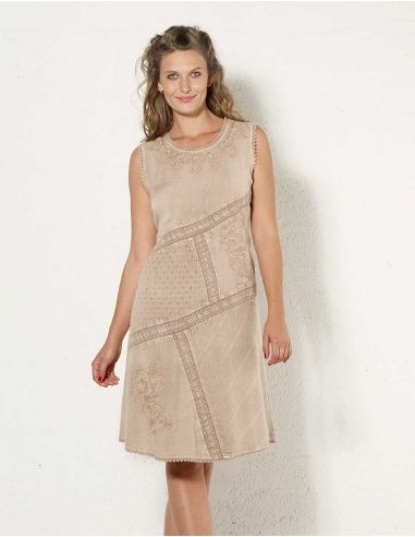 Vestido viscosa sw con bordados