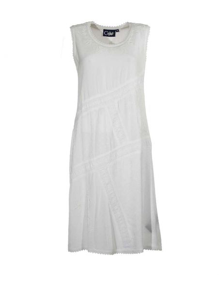 Vestido viscosa sw con bordados