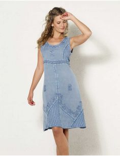 Vestido viscosa sw con bordados