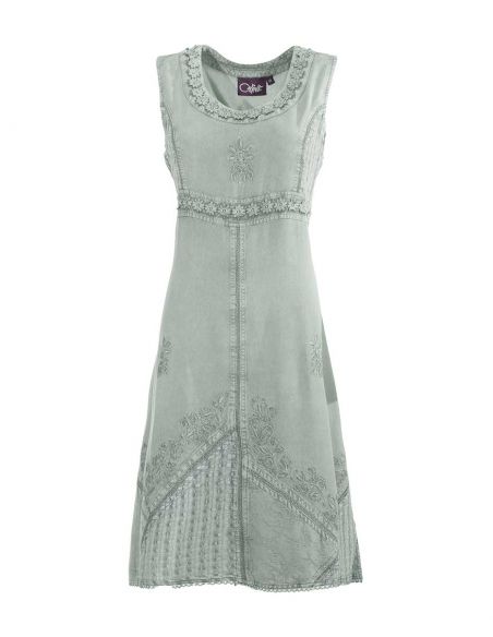 Vestido viscosa sw con bordados