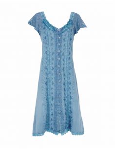 Vestido viscosa sw con bordados 2