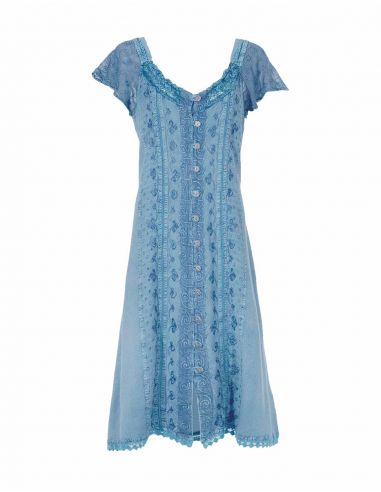 Vestido viscosa sw con bordados