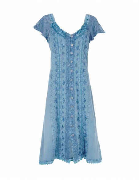 Vestido viscosa sw con bordados