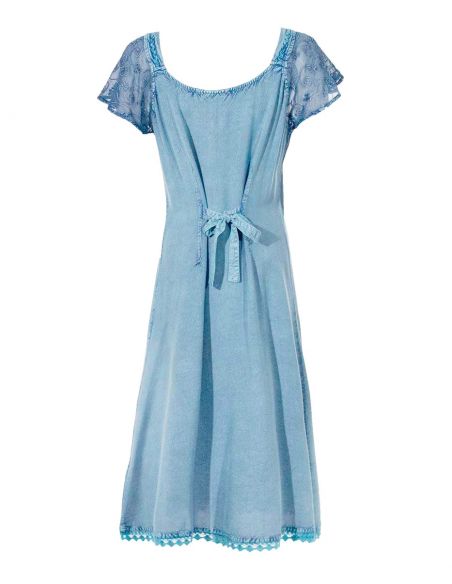 Vestido viscosa sw con bordados