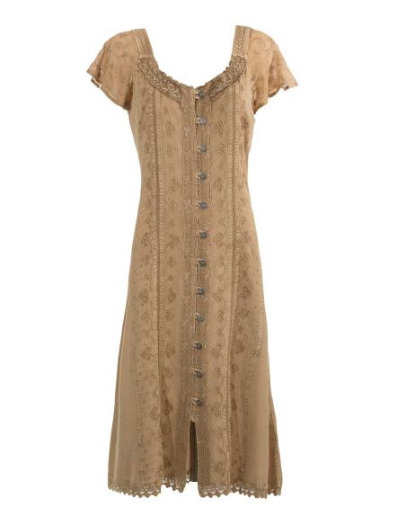 Vestido viscosa sw con bordados