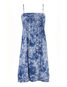 Vestido de viscosa corpiño elastico T/D flor 2