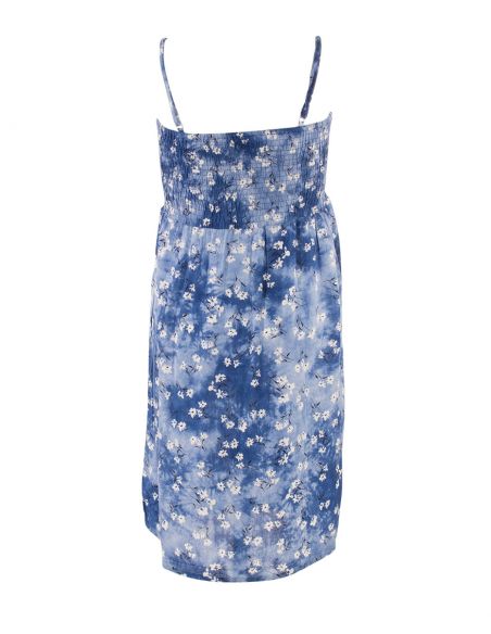 Vestido de viscosa corpiño elastico T/D flor