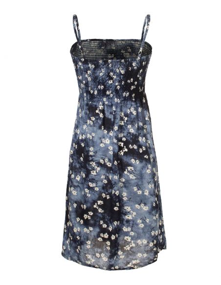 Vestido de viscosa corpiño elastico T/D flor