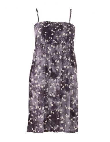 Vestido de viscosa corpiño elastico T/D flor