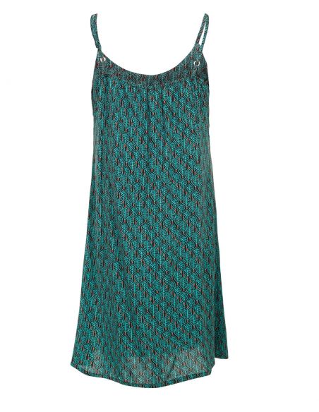 Vestido viscosa tirantes estampado dakar