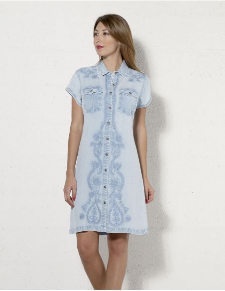 Vestido viscosa sw mangas cortas