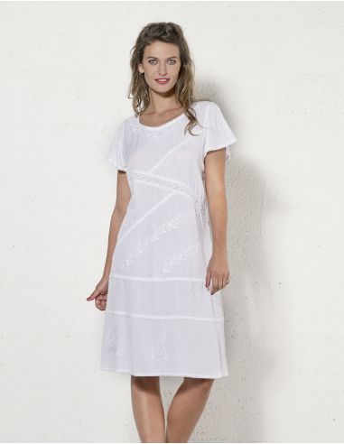 Vestido viscosa sw mangas cortas