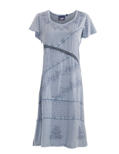 Vestido viscosa sw mangas cortas