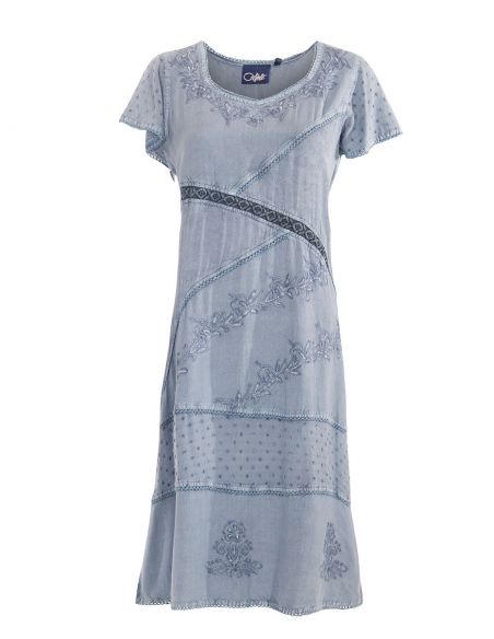 Vestido viscosa sw mangas cortas