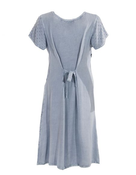 Vestido viscosa sw mangas cortas