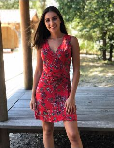 Vestido malla 96% poliester 4% elastano sin mangas estampado rock