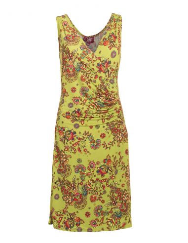 Vestido malla 96% poliester 4% elastano sin mangas estampado rock