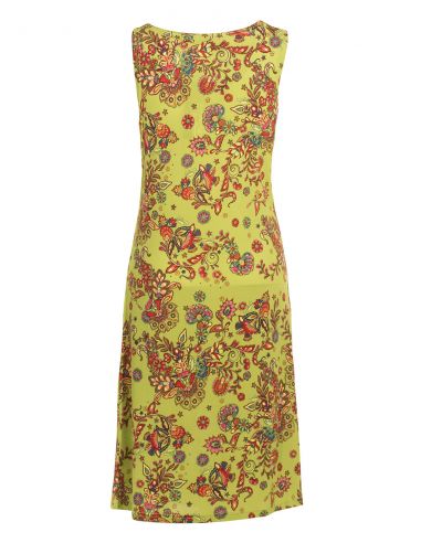 Vestido malla 96% poliester 4% elastano sin mangas estampado rock