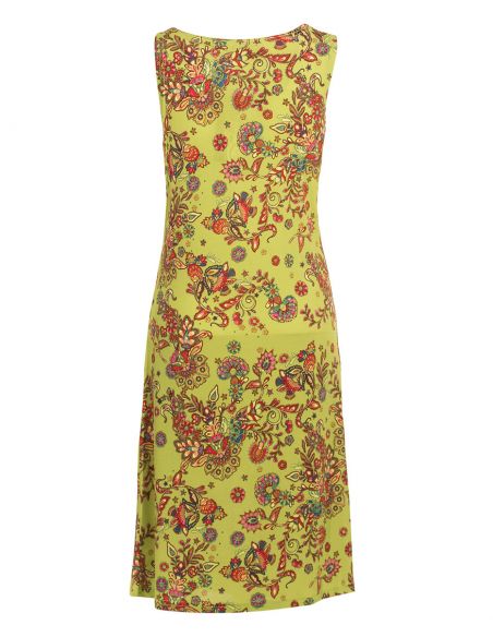 Vestido malla 96% poliester 4% elastano sin mangas estampado rock