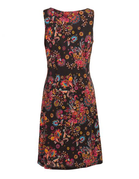 Vestido malla 96% poliester 4% elastano sin mangas estampado rock