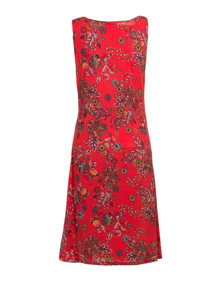 Vestido malla 96% poliester 4% elastano sin mangas estampado rock