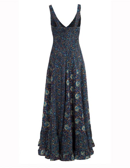 Vestido largo poliester tirantes sari