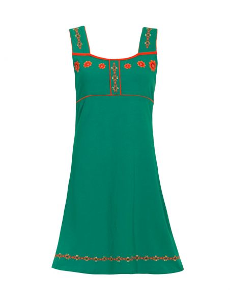 Vestido malla 97% algodon 3% elastano sin mangas 