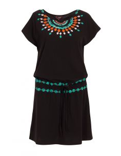 Vestido malla 97% algodon 3% elastano mangas cortas  2