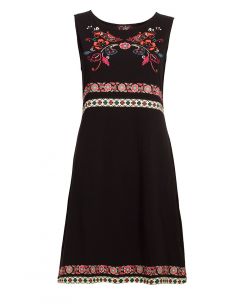 Vestido malla 97% algodon 3% elastano sin mangas estampado  2