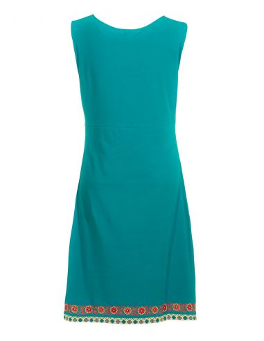 Vestido malla 97% algodon 3% elastano sin mangas estampado 