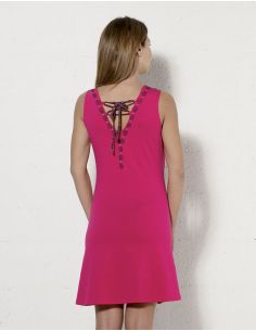 Vestido malla 97% algodon 3% elastano sin mangas estampado place  2