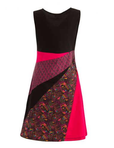 Vestido malla 97% algodon 3% elastano sin mangas mix patch 