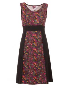 Vestido malla 97% algodon 3% elastano sin mangas estampado funky 2