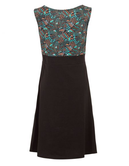 Vestido malla 97% algodon 3% elastano sin mangas estampado funky