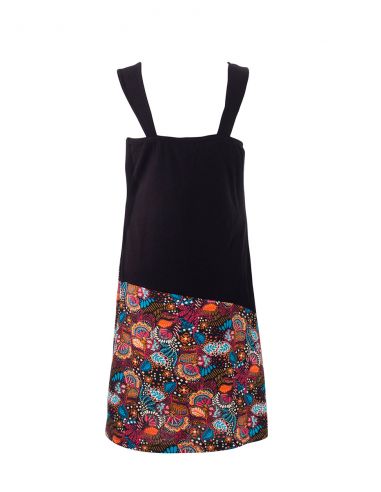 Vestido malla 97% algodon 3% elastano tirantes estampado malaga